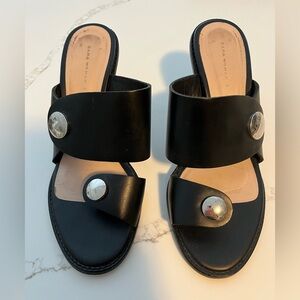 Sexy Size 7 sandals Simple but elegant Classic black and silver.